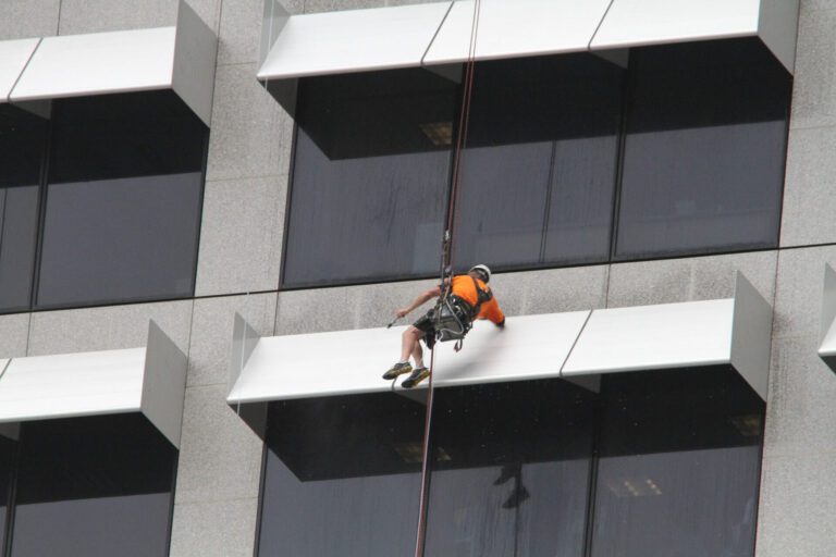 Facade Cleaning Services using Rope Access in Dubai